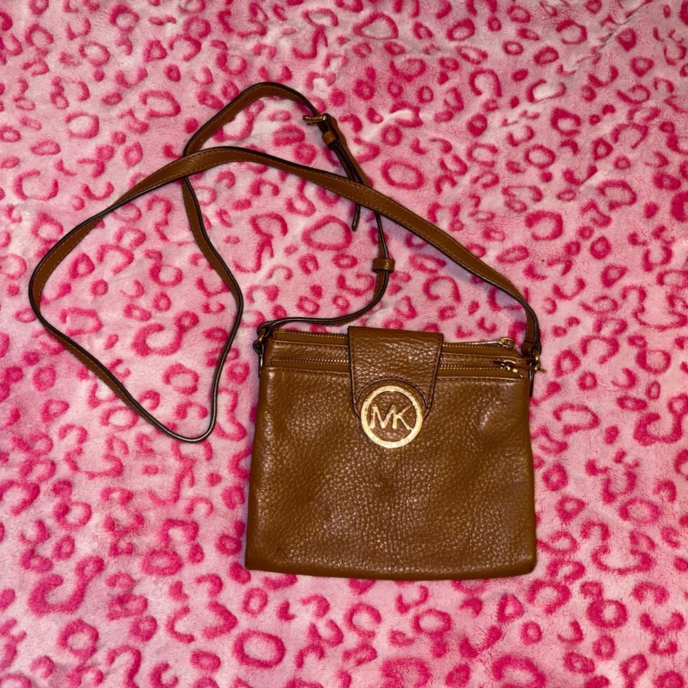 Michael Kors Tan Crossbody Bag with Logo